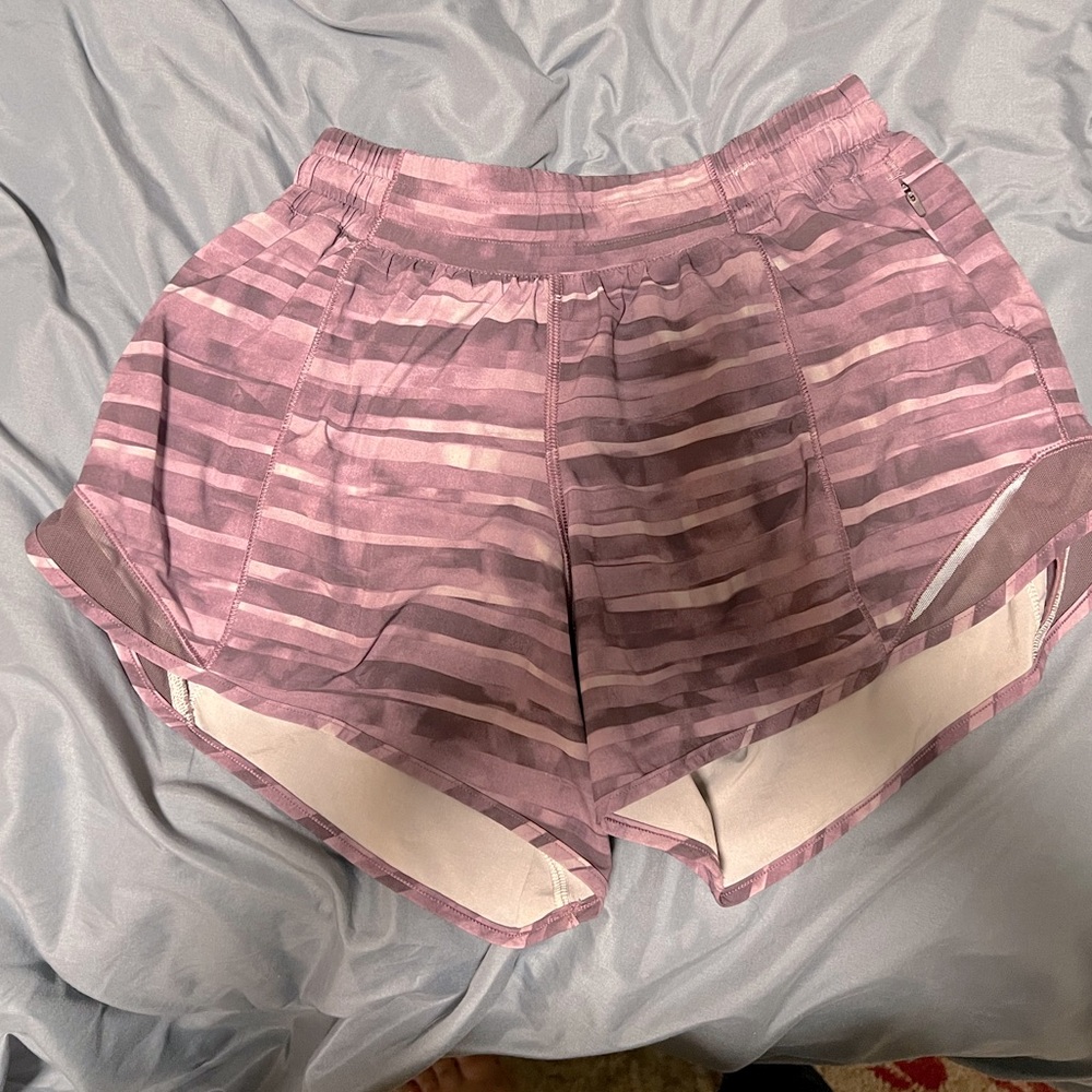 Purple lululemon hotty hot shorts